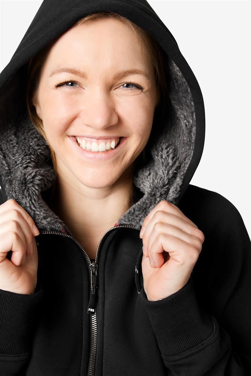 FHB Kapuzen-Sweat-Jacke Jörg, schwarz M