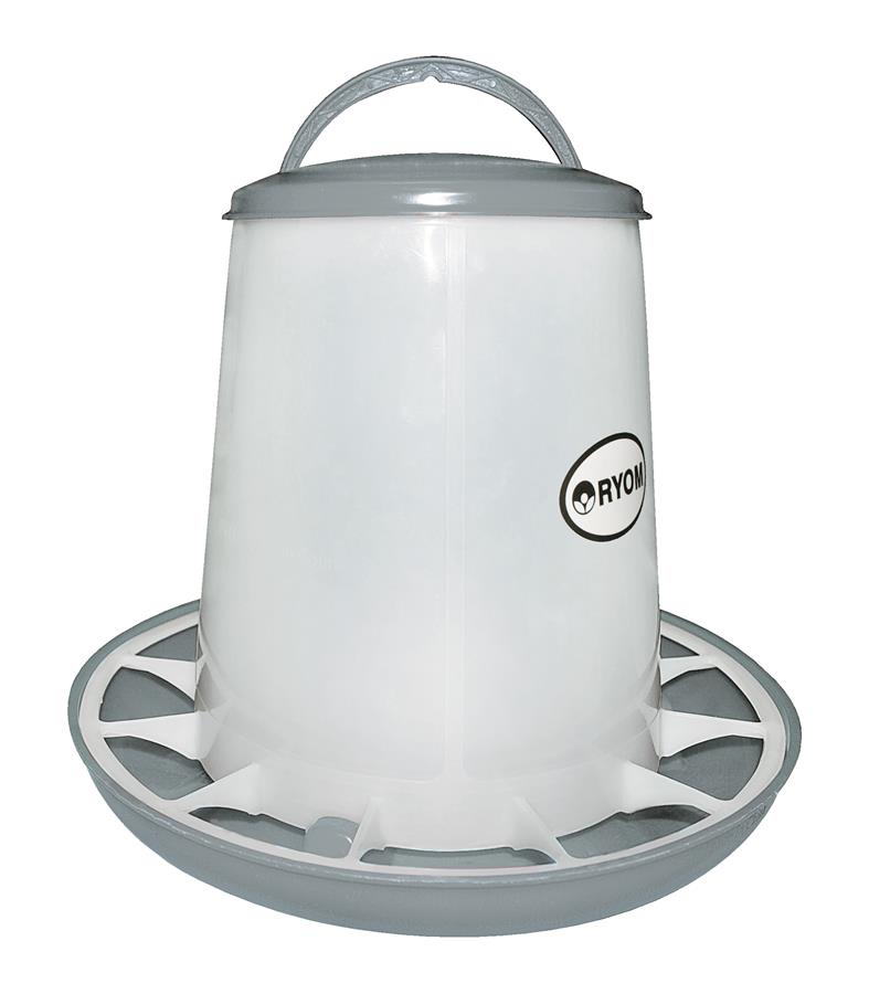 Ryom Geflügel Futterturm mit Deckel, 6 kg