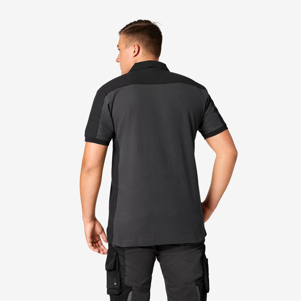 FHB Polo-Shirt Konrad, anthrazit-schwarz