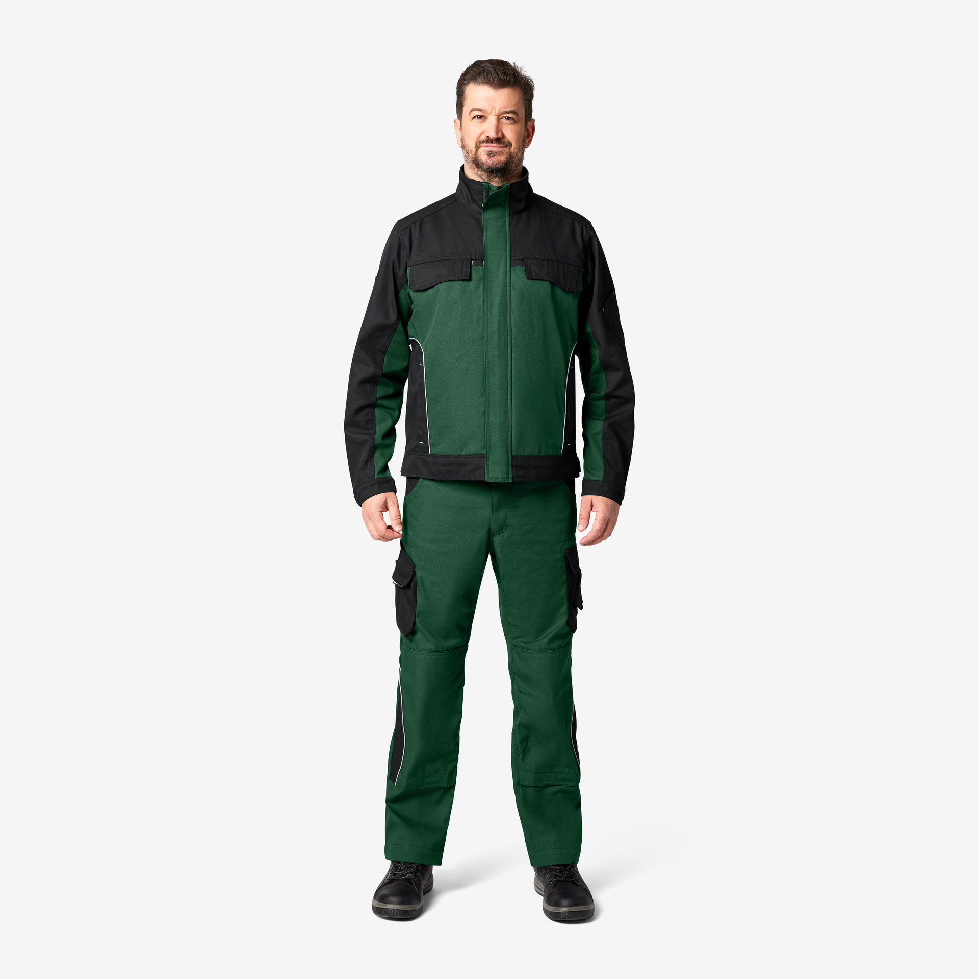 FHB Arbeitsjacke Ernst, grün-schwarz L