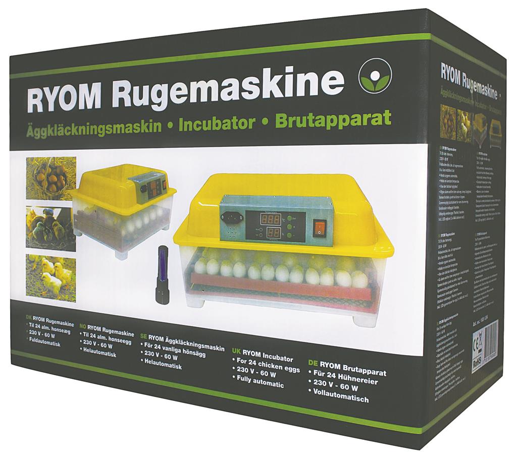 Ryom Brutmaschine mit Selbstdreher für 24 Eier