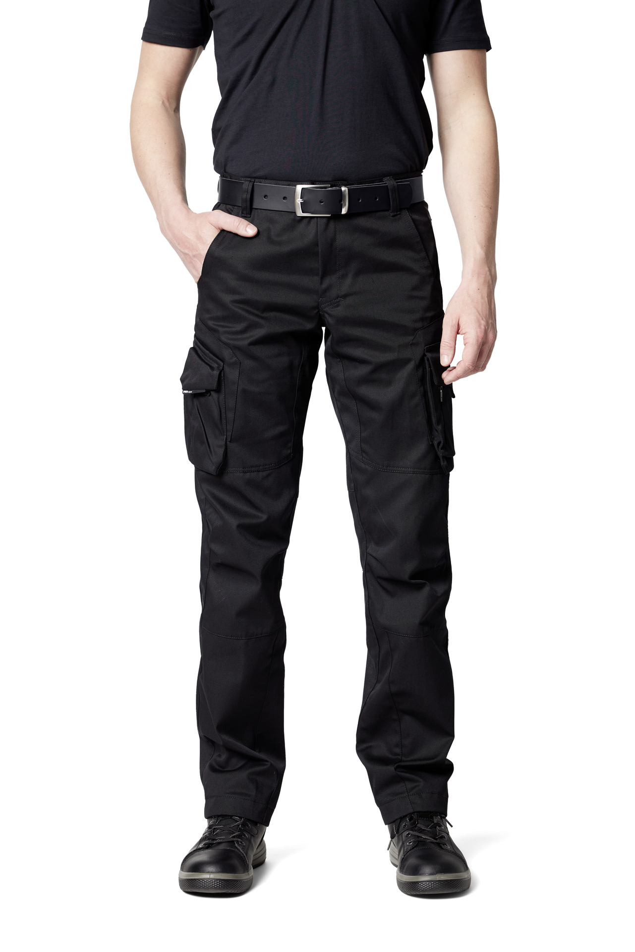 FHB Ledergürtel Burkhard, schwarz L75