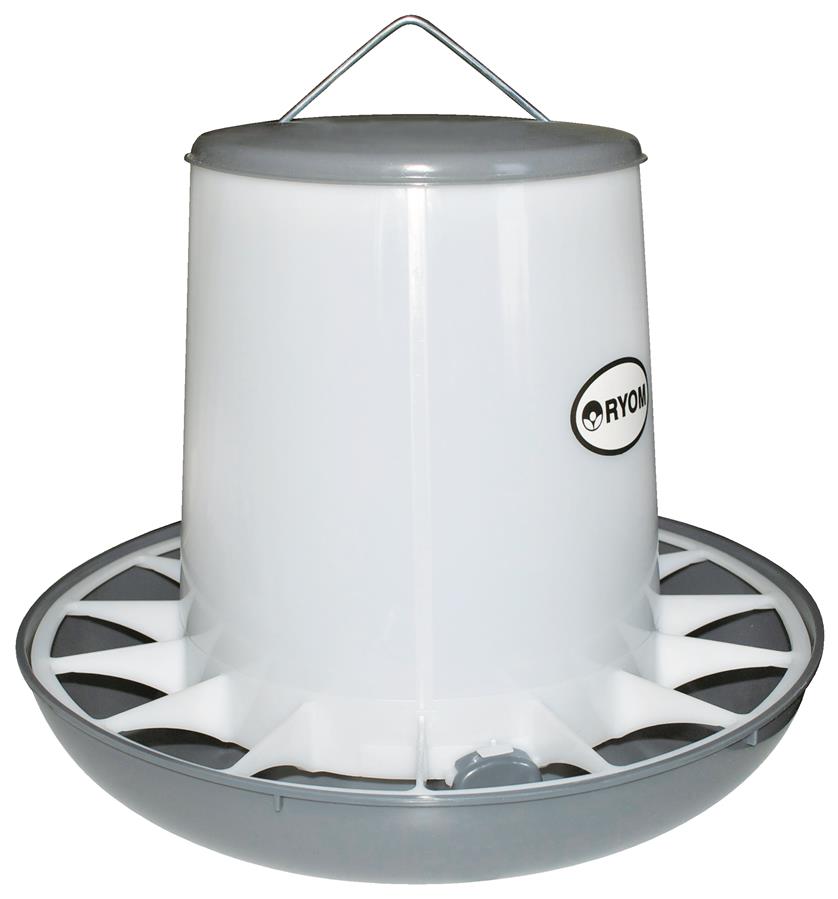 Ryom Geflügel Futterturm mit Deckel, 9 kg