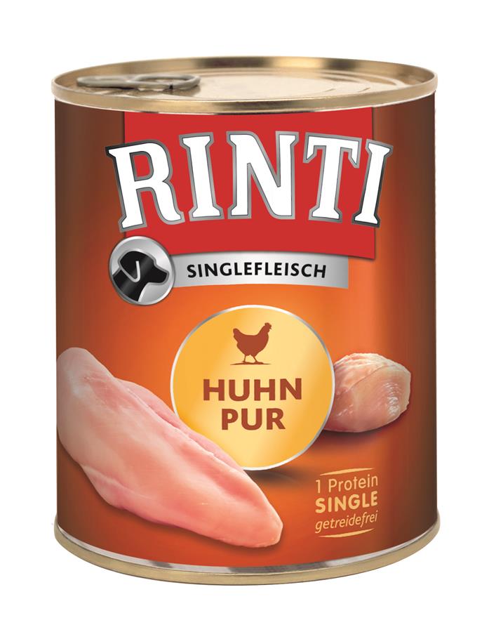 Rinti Singlefleisch Huhn PUR Dosenfutter für Hunde getreidefrei, 800 g