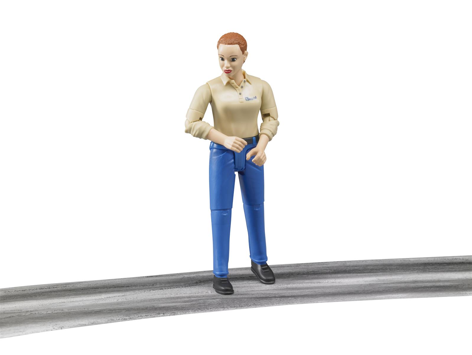 Bruder Frau mit blauer Hose