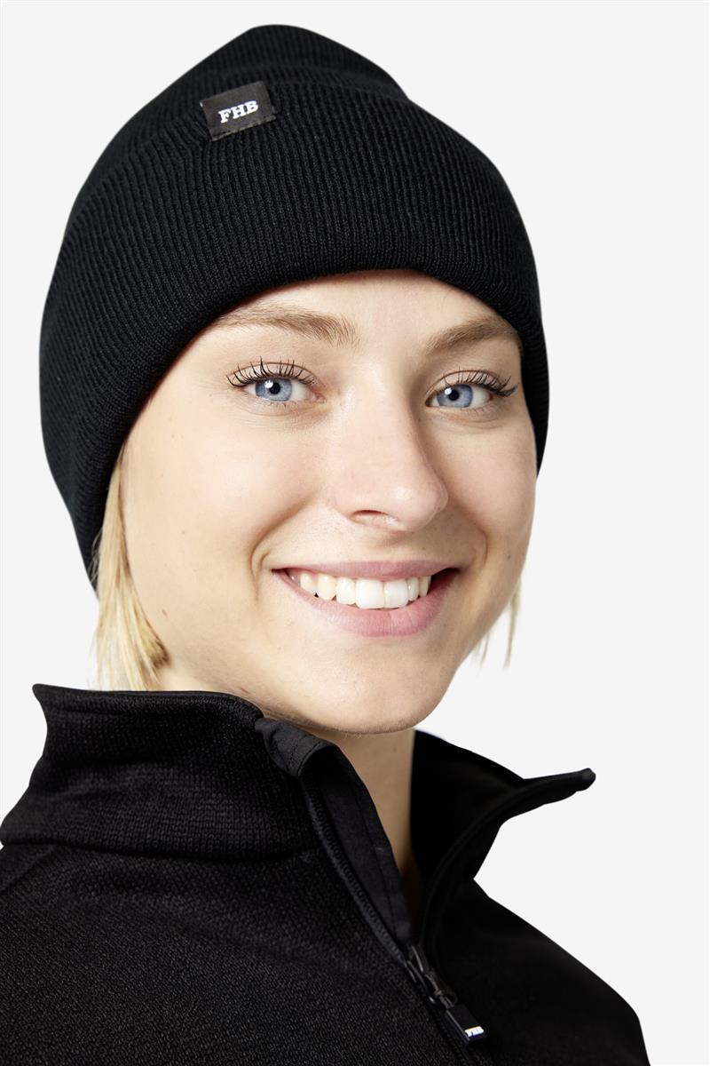 FHB Strickmütze Michel, schwarz