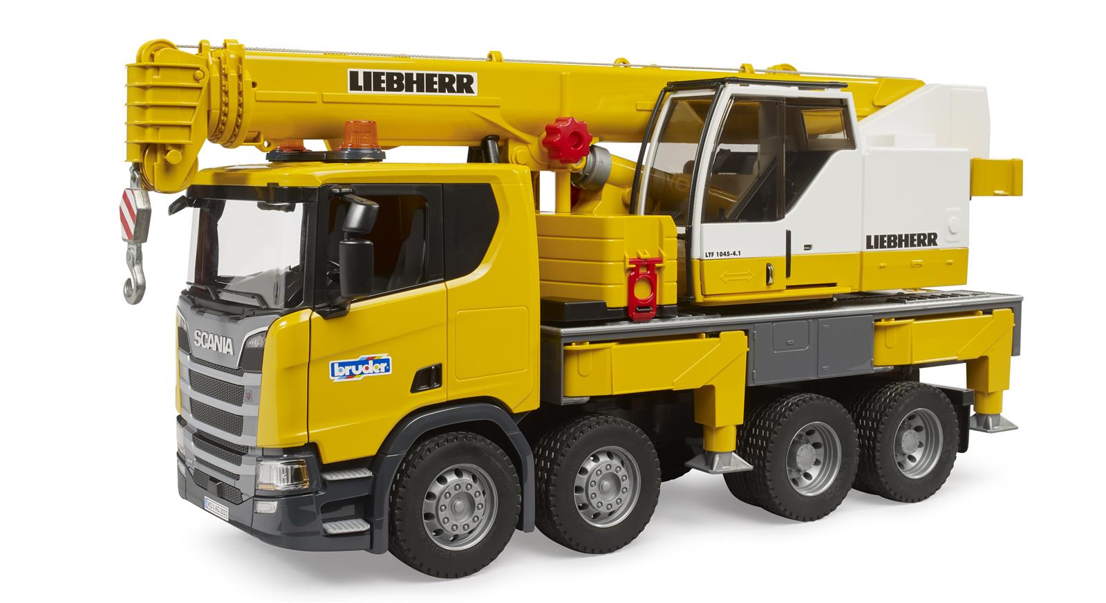 BRUDER Scania Super 560R Liebherr Kran-LKW mit L+S Modul