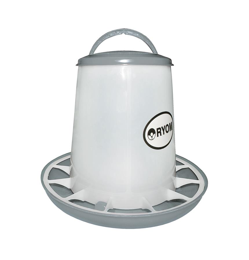 Ryom Geflügel Futterturm mit Deckel, 1,5 kg