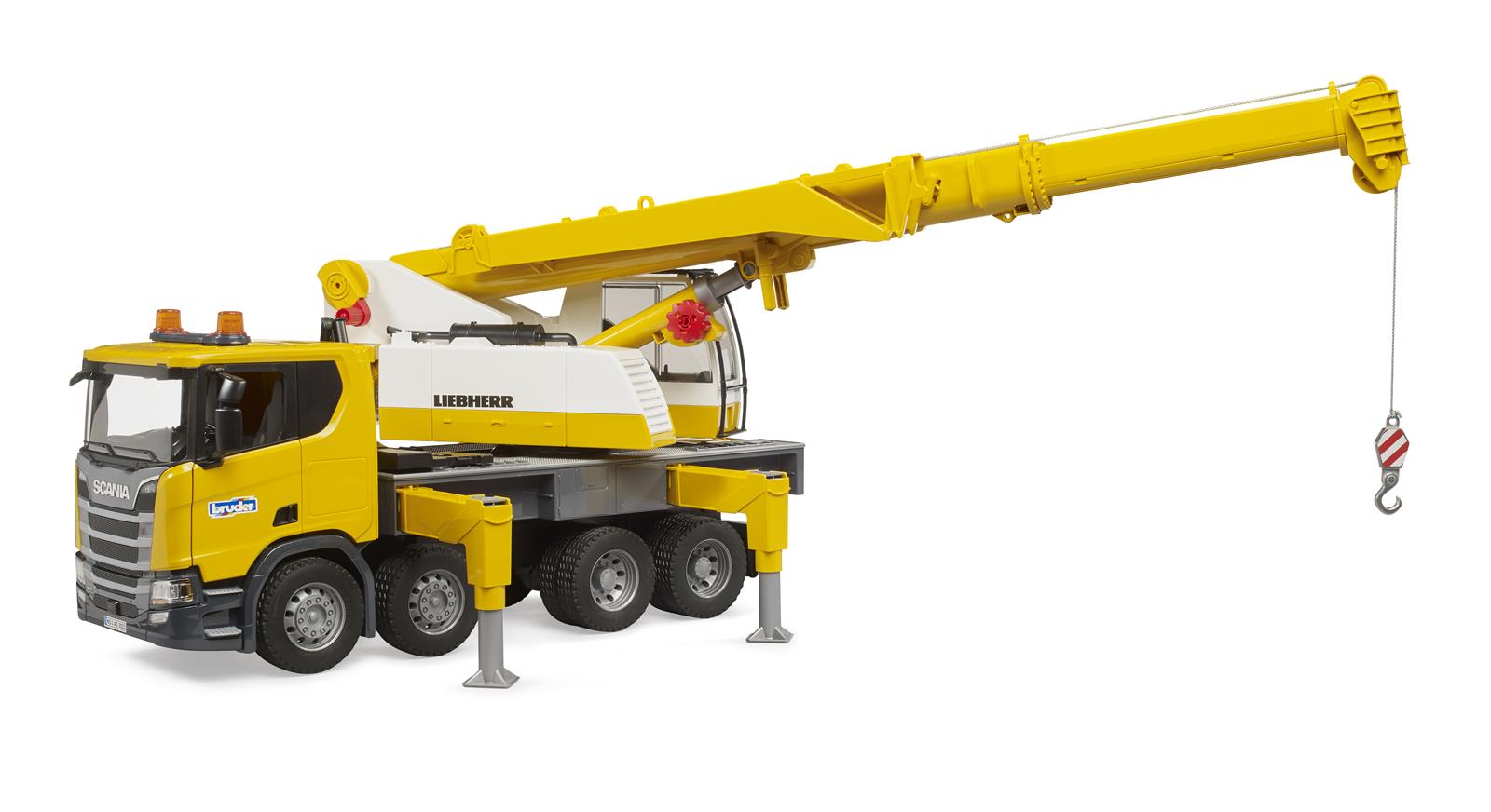 BRUDER Scania Super 560R Liebherr Kran-LKW mit L+S Modul