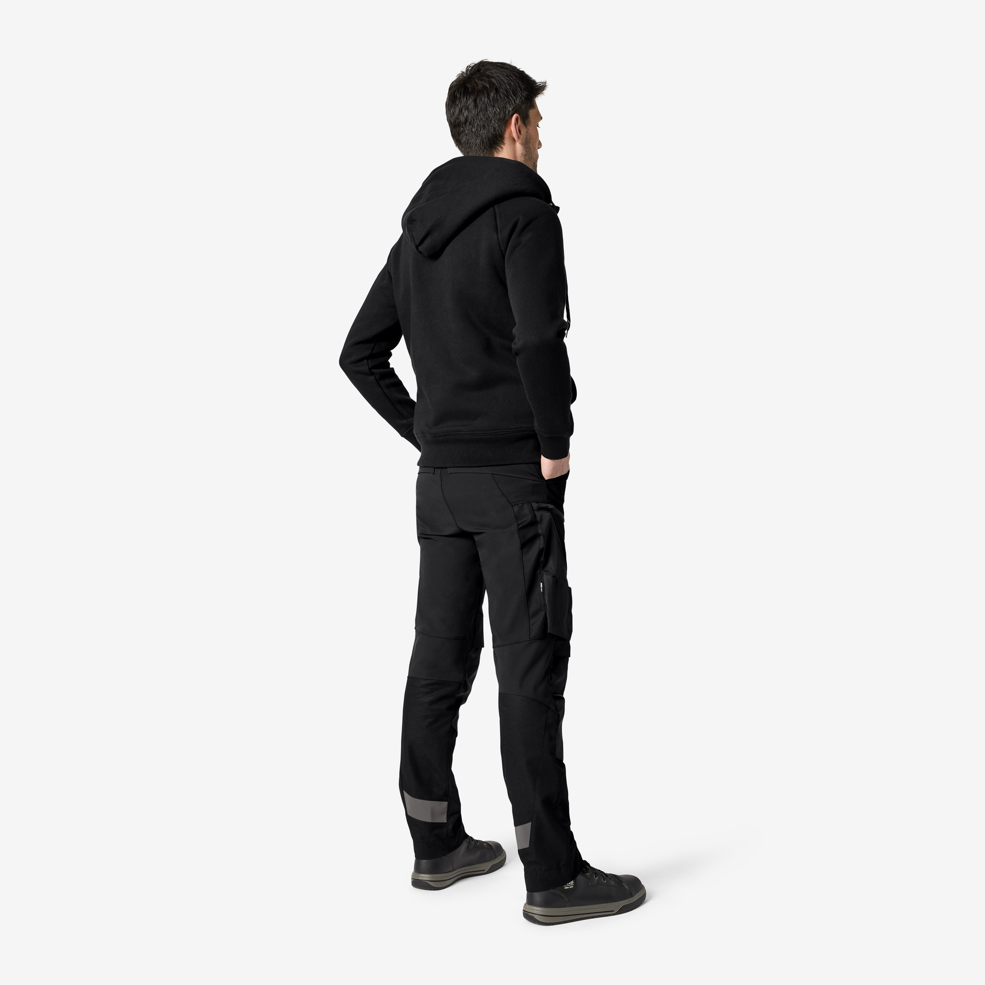 FHB Kapuzen-Sweat-Jacke Jörg, schwarz M