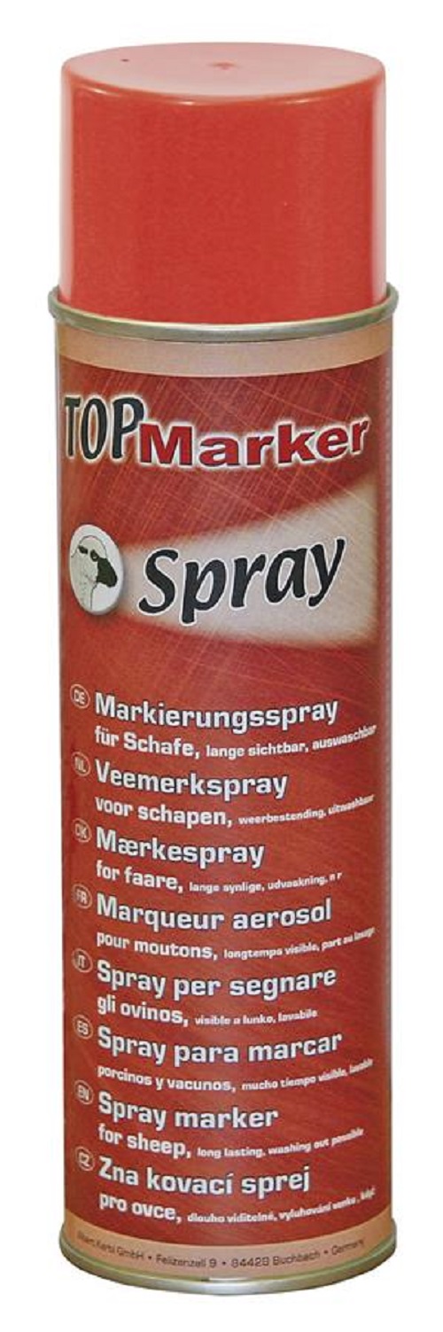 Kerbl Schafmarkierungsspray rot, TopMarker, 500 ml