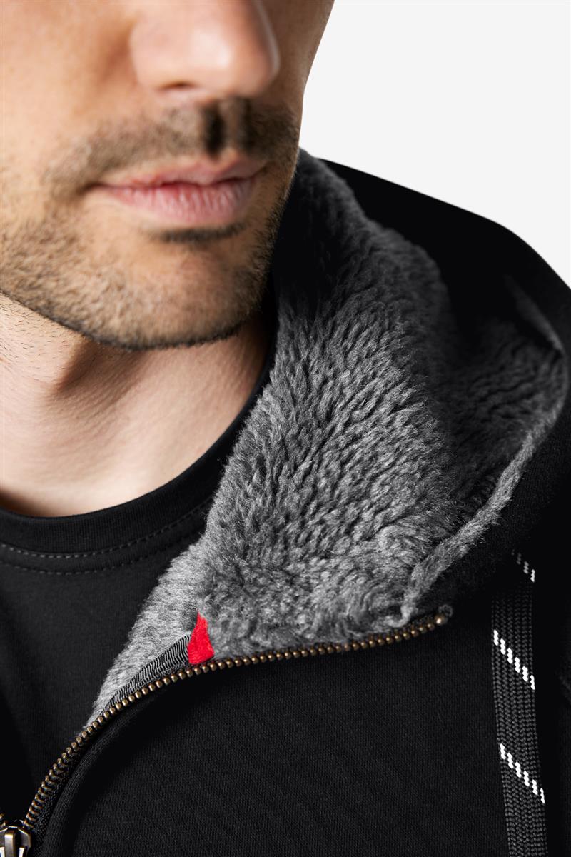 FHB Kapuzen-Sweat-Jacke Jörg, schwarz M