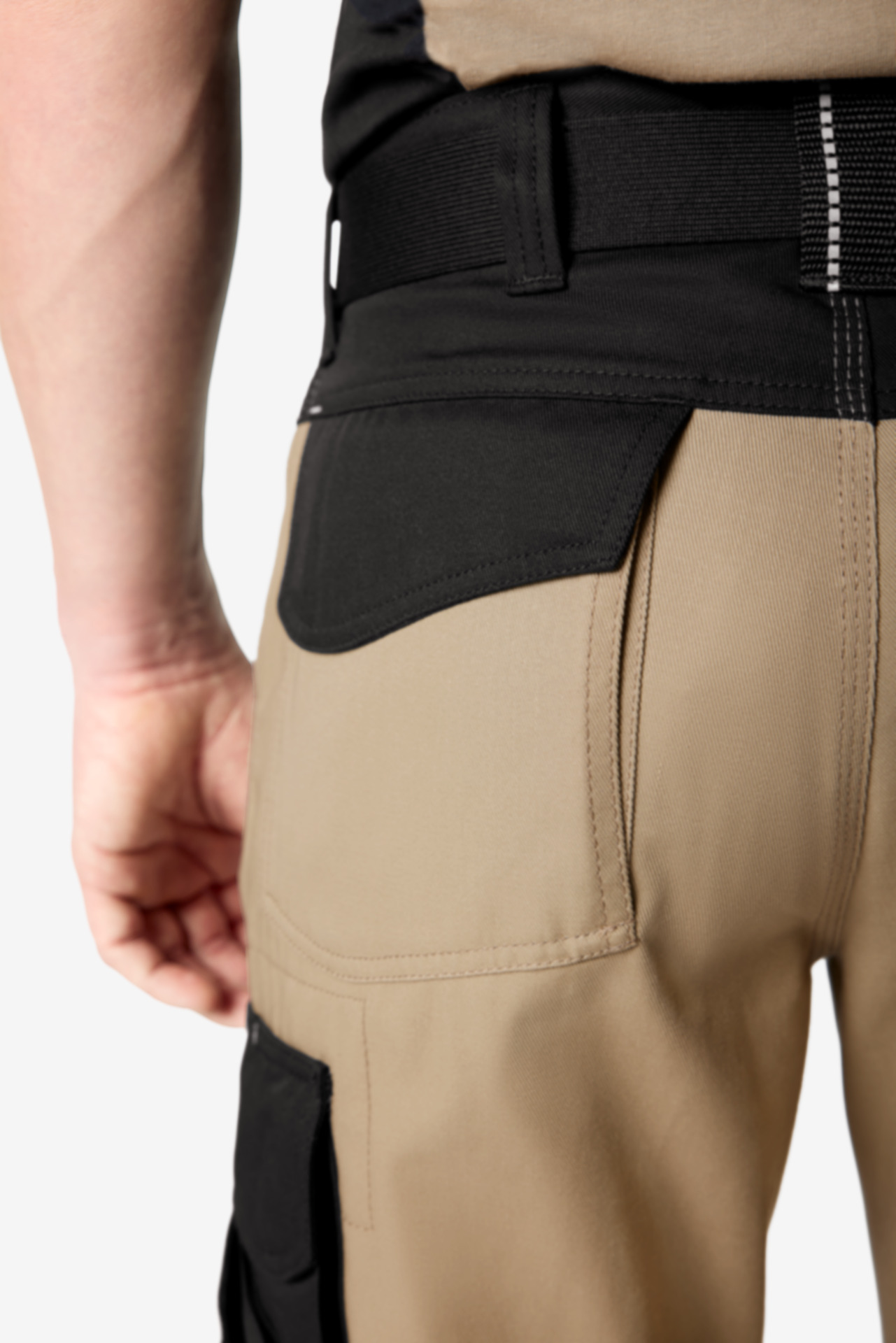 FHB Arbeitshose Bruno, beige-schwarz 46