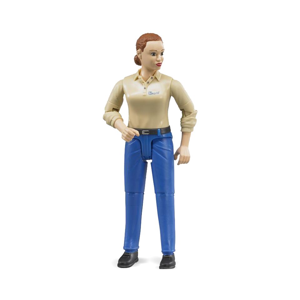 Bruder Frau mit blauer Hose