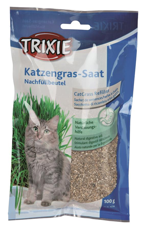 Trixie Katzengras Nachfüllbeutel für Artikel 89384235, Beutel, ca. 100 g