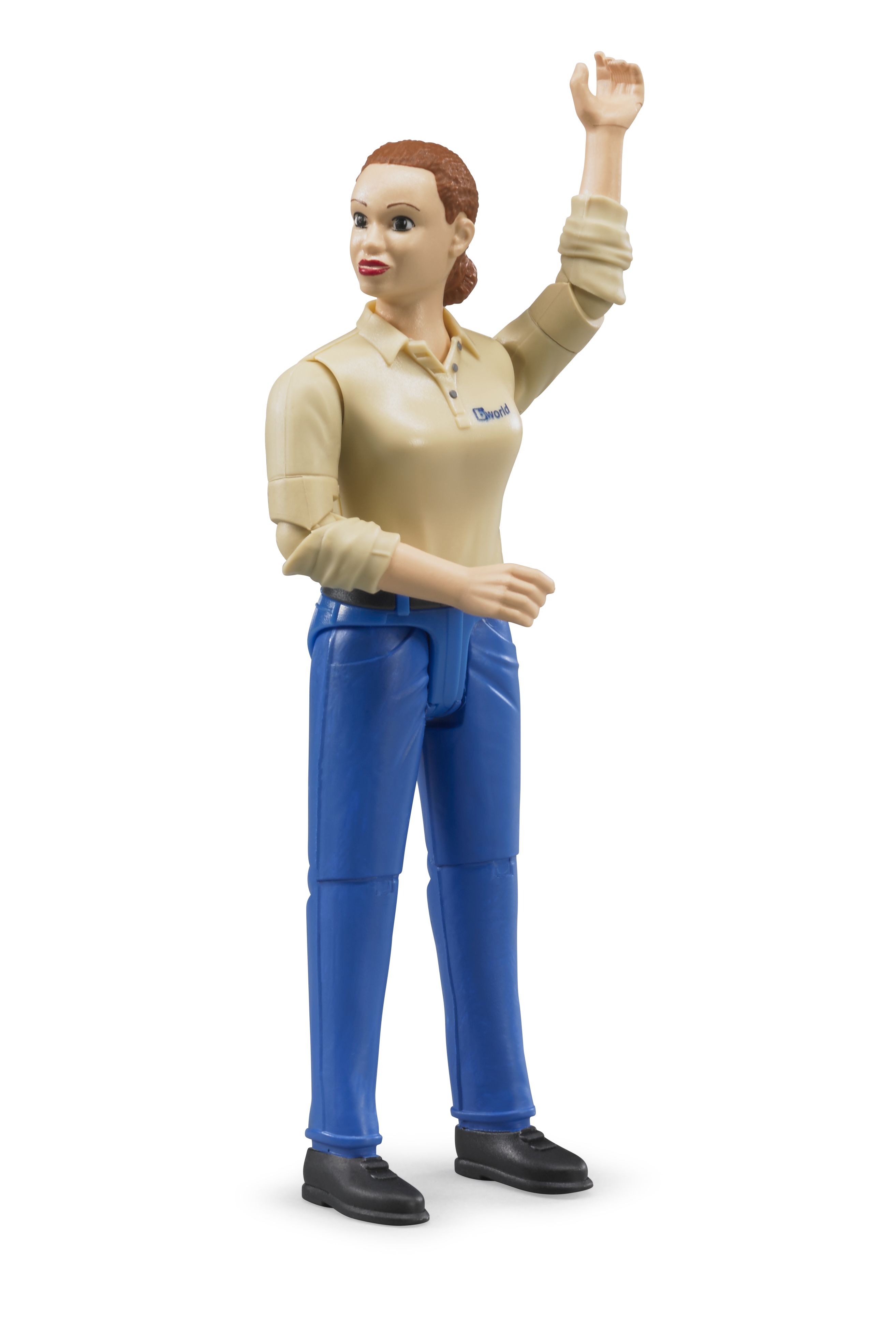 Bruder Frau mit blauer Hose