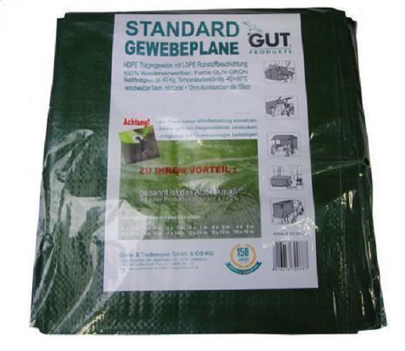 GUT Gewebeplane Standard oliv, 4x 6 m