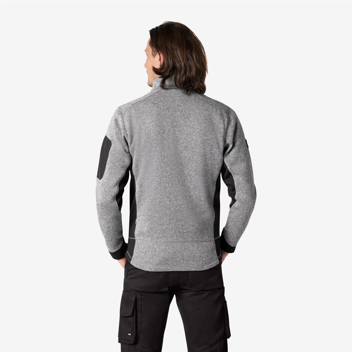 FHB Strick-Fleece Christoph, grau-schwarz 2XL