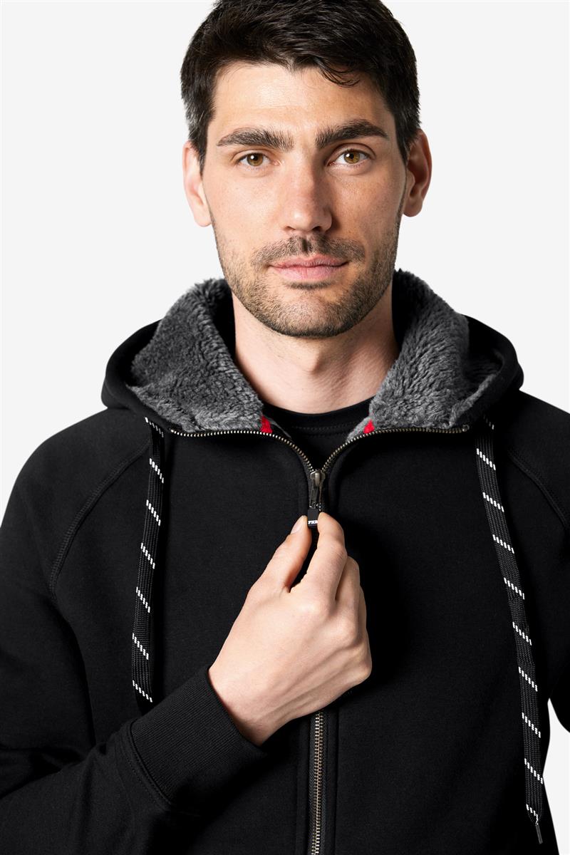 FHB Kapuzen-Sweat-Jacke Jörg, schwarz M