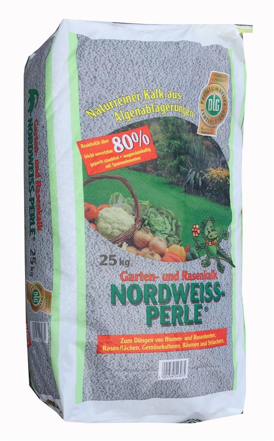 Nordweiss-Perle Garten- und Rasenkalk, 25 kg