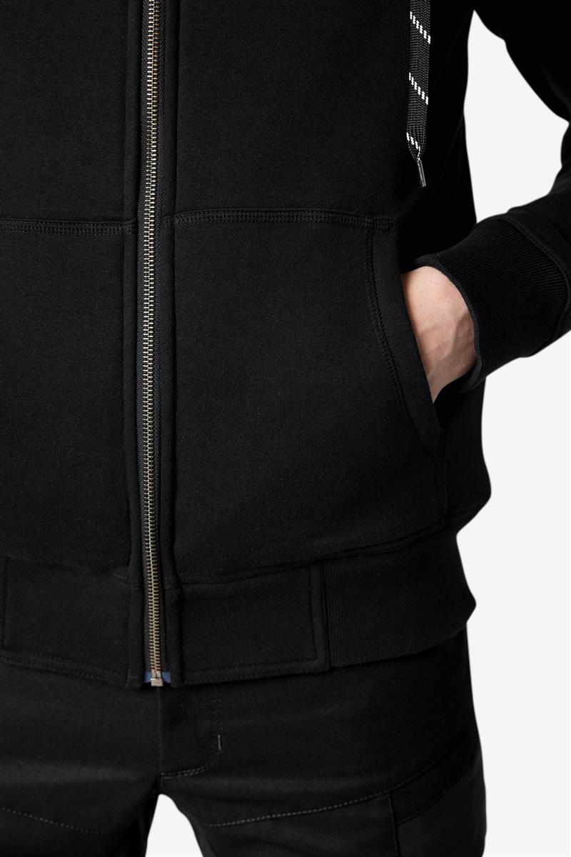 FHB Kapuzen-Sweat-Jacke Jörg, schwarz M