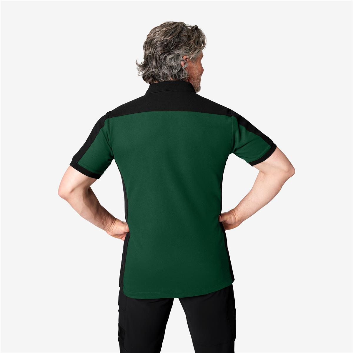 FHB Polo-Shirt Konrad, grün-schwarz