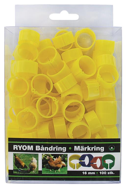 Ryom Bandringe Kunststoff gelb 16 mm, 100 St.