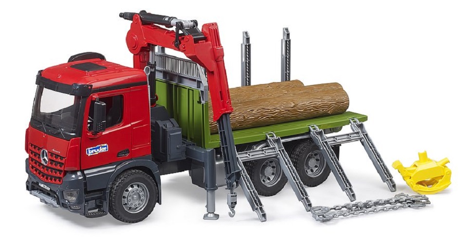 BRUDER MB Arocs Holztransport-LKW Ladekran 03669