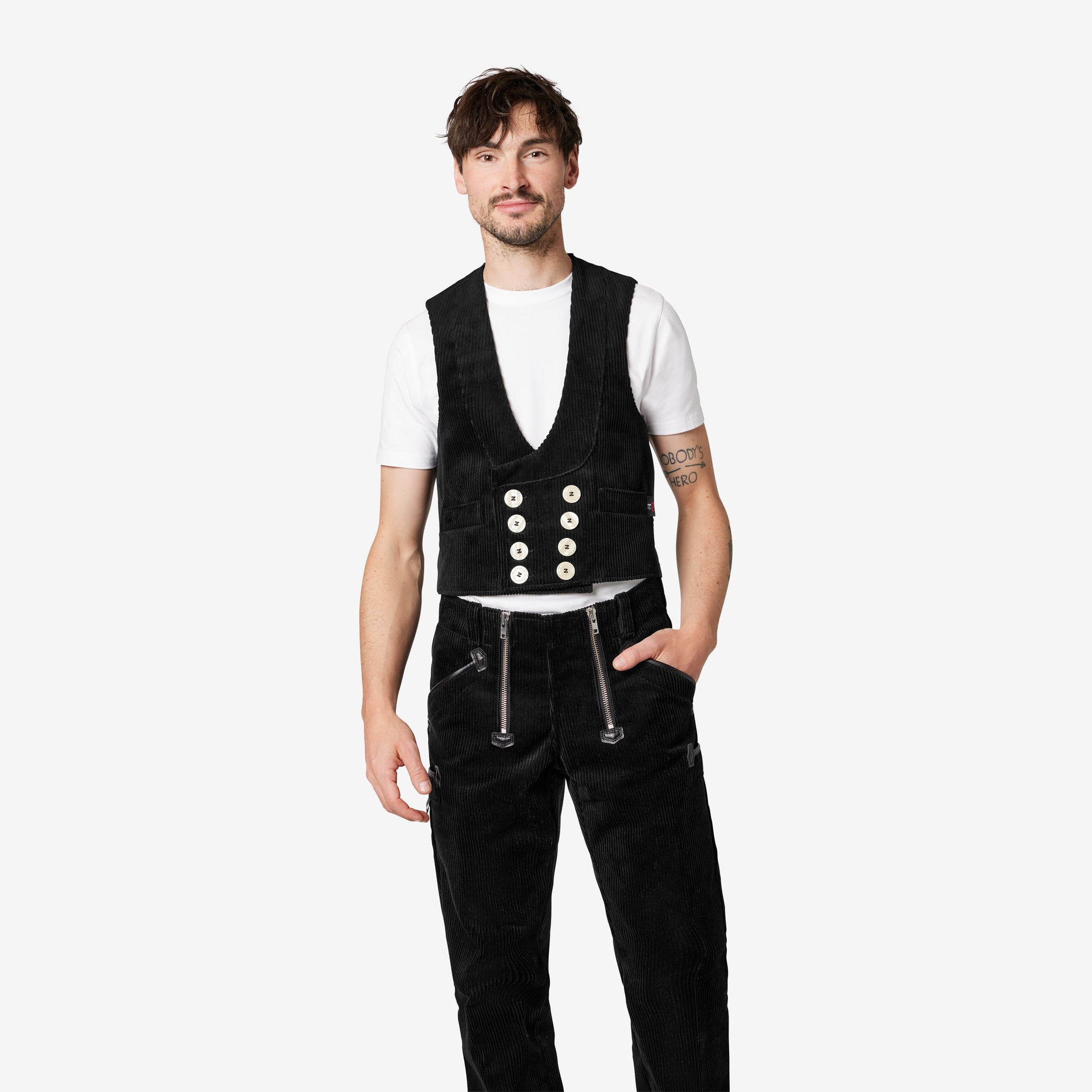 FHB Zunftweste Heiner, schwarz 46