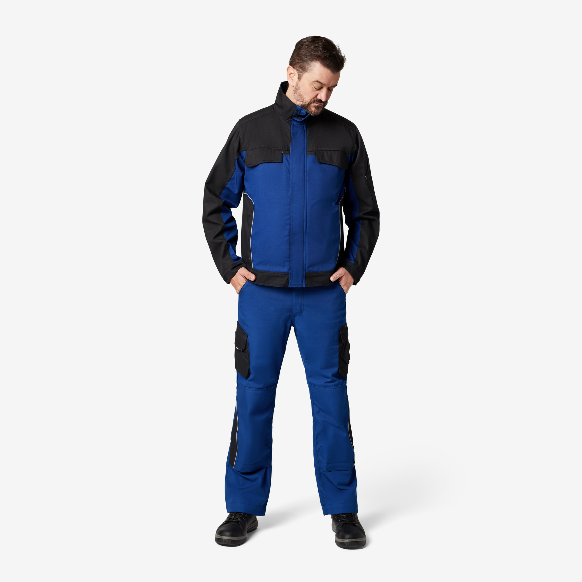 FHB Arbeitsjacke Ernst, royal-schwarz M