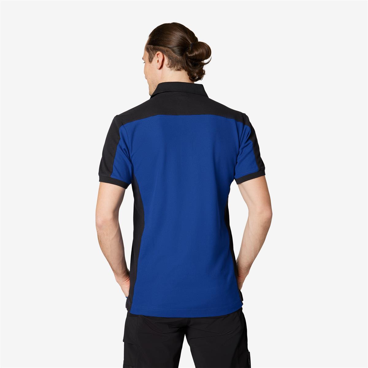 FHB Polo-Shirt Konrad, royalblau-schwarz