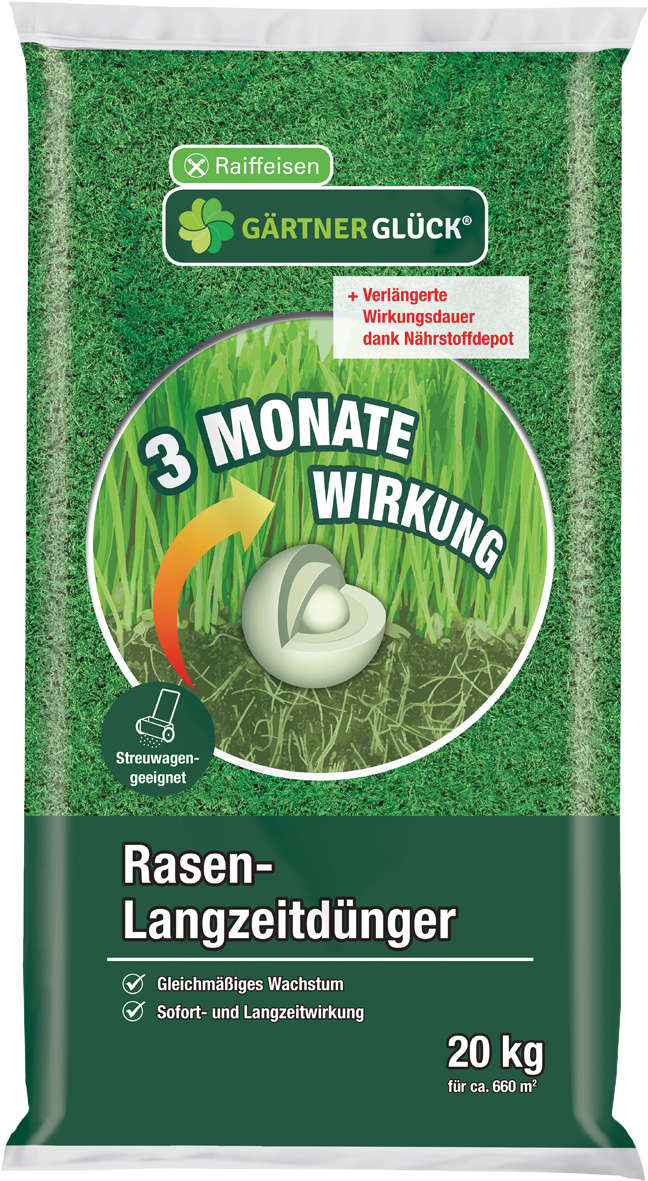 Gärtnerglück Rasen-Langzeitdünger, 20 kg