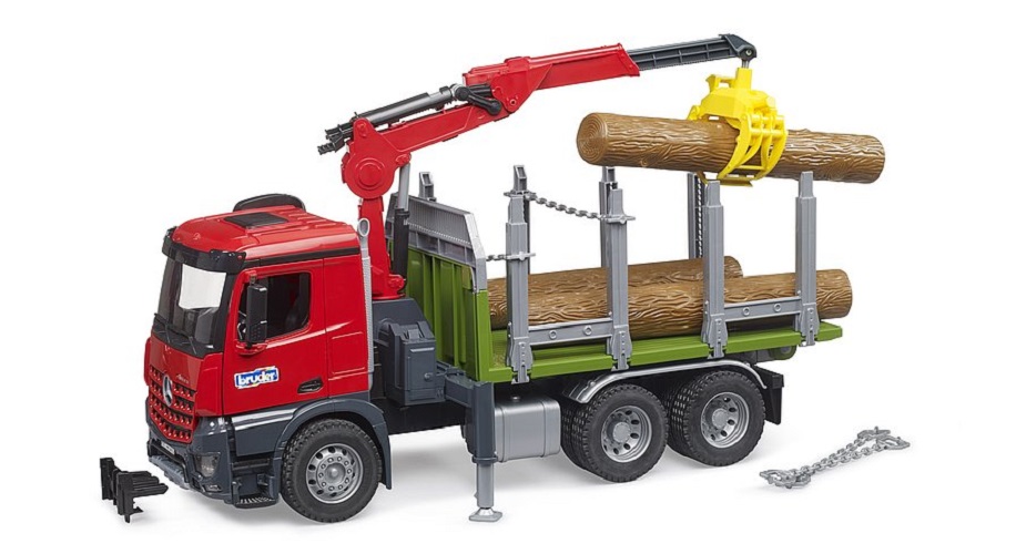 BRUDER MB Arocs Holztransport-LKW Ladekran 03669