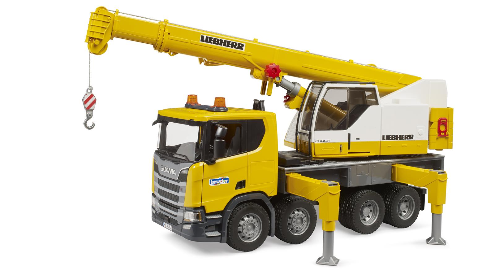 BRUDER Scania Super 560R Liebherr Kran-LKW mit L+S Modul